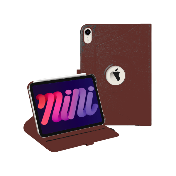 iPad Rotation Case Brown iPad Mini 6 - Afbeelding 2