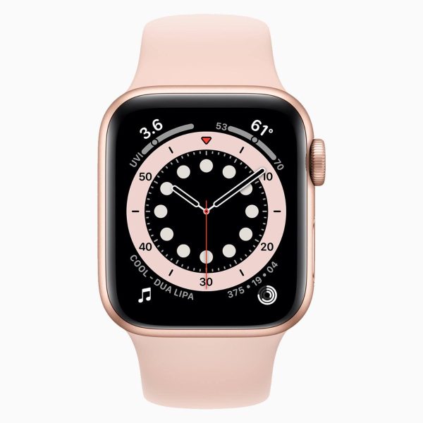 Apple Watch Series 7 45mm RVS Gold Wifi + 4G White Sport Band - B-grade