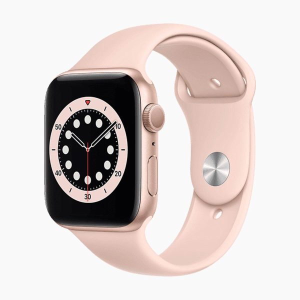Apple Watch Series 7 45mm RVS Gold Wifi + 4G White Sport Band - B-grade - Afbeelding 2