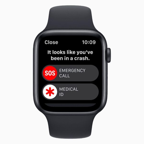Apple Watch SE (2022) 44mm Aluminum Black Wifi Black Sport Band - A-grade - Afbeelding 4